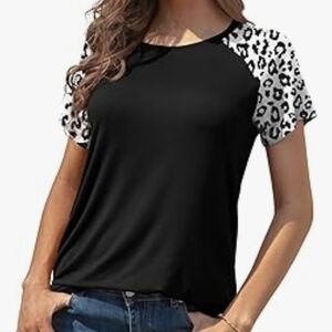 Women's Loose Fit Raglan Sleeve Rayon T-Shirt -NWOT